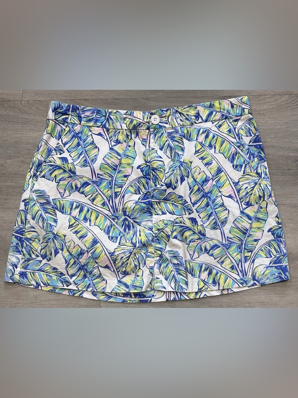 Tori Richard Women Size 10 Tropical Banana Leaf Print Skirt Hawaiian Resortwear